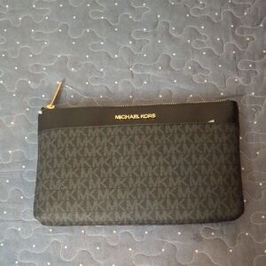 Michael Kors Black and Gold Clutch